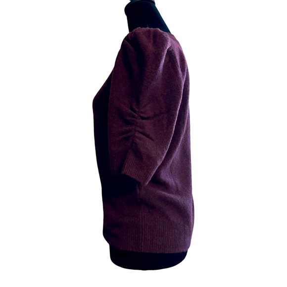 Burgundy WHBM short sleeve sweater - Picture 4 of 8